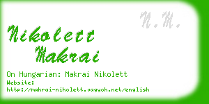 nikolett makrai business card